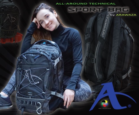 Arawaza Sports Bag, All-Around, Back Pack, black/grey