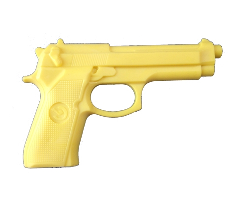 Gummi Pistole TPR, gelb, 23 x 13cm