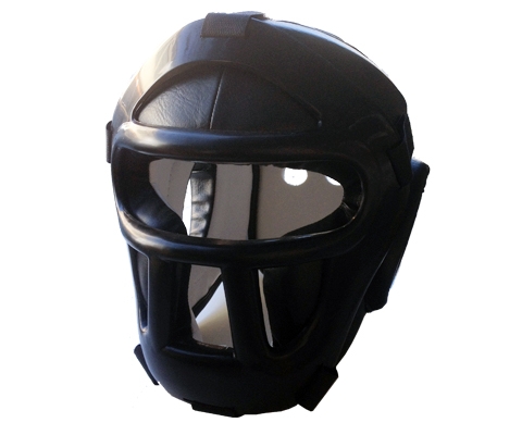 Kopfschutz mit Gitter weiss und schwarz Kopfschutz mit Gitter weiss und schwarz